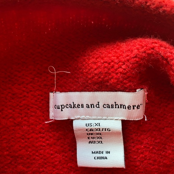 Cupcakes and Cashmere red “Ski” sweater, great for apres on the mountain. - Picture 3 of 6